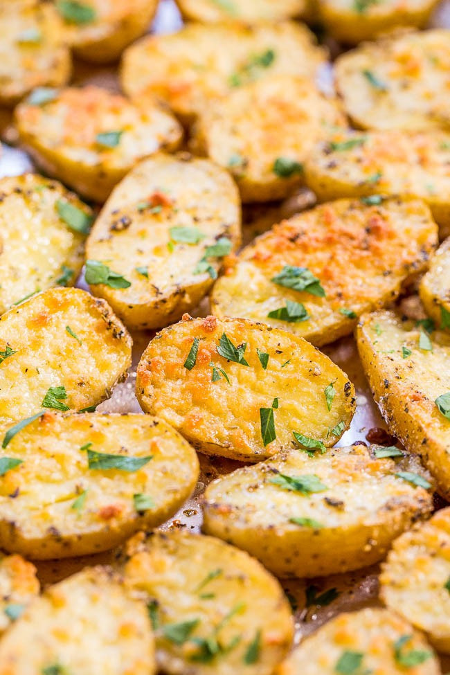Roasted Yellow Potatoes
 These Parmesan and Herb Roasted Potatoes Are The Easiest