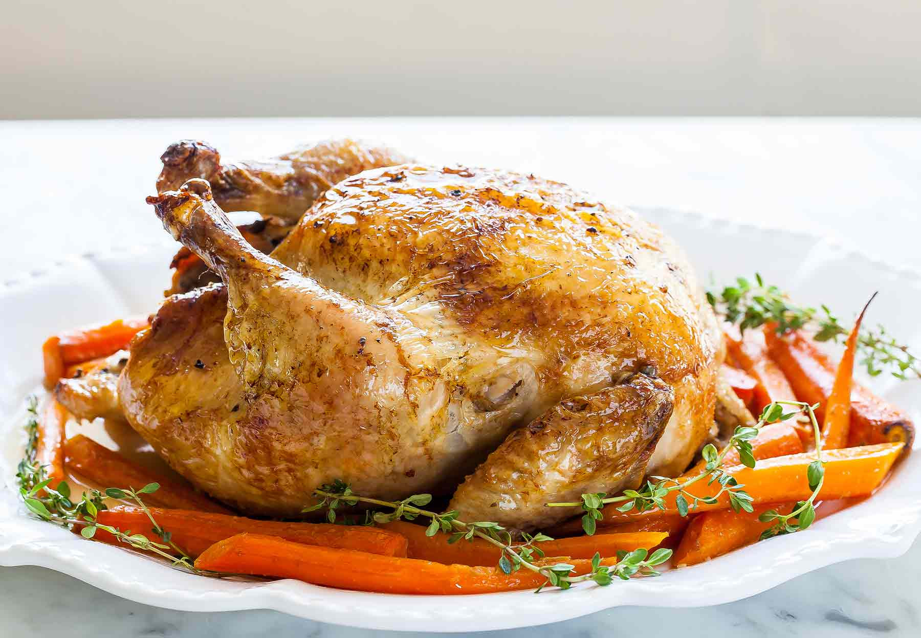 Roasting A Whole Chicken
 Roast Chicken with Carrots Recipe