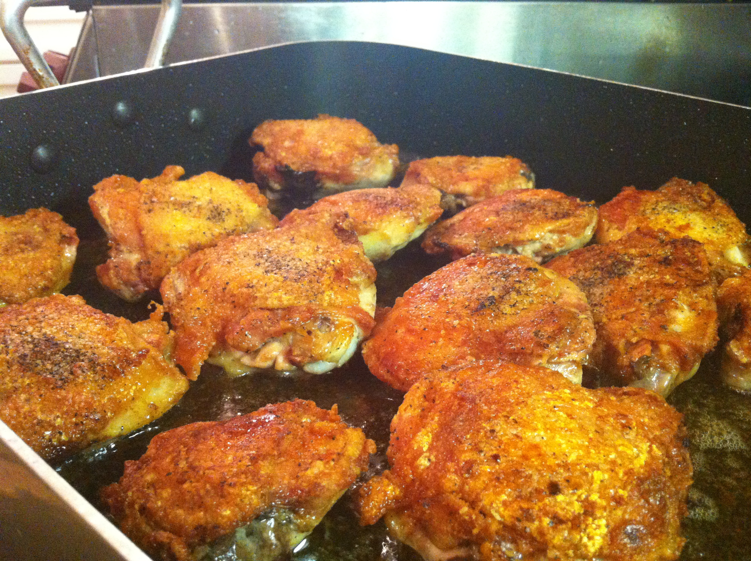 Roasting Chicken Thighs
 roasted chicken thighs