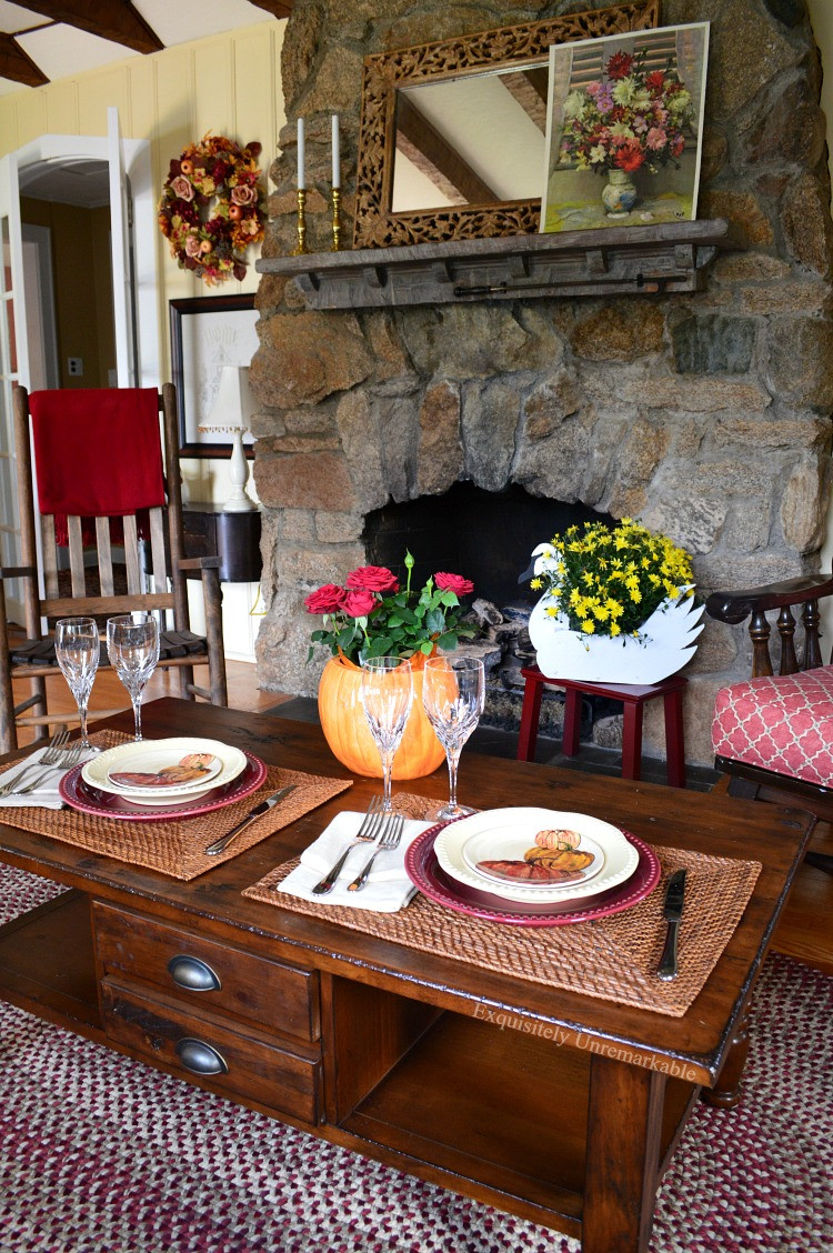 Romantic Dinner For Two
 Autumn Tablescape Rustic And Romantic Dinner For Two