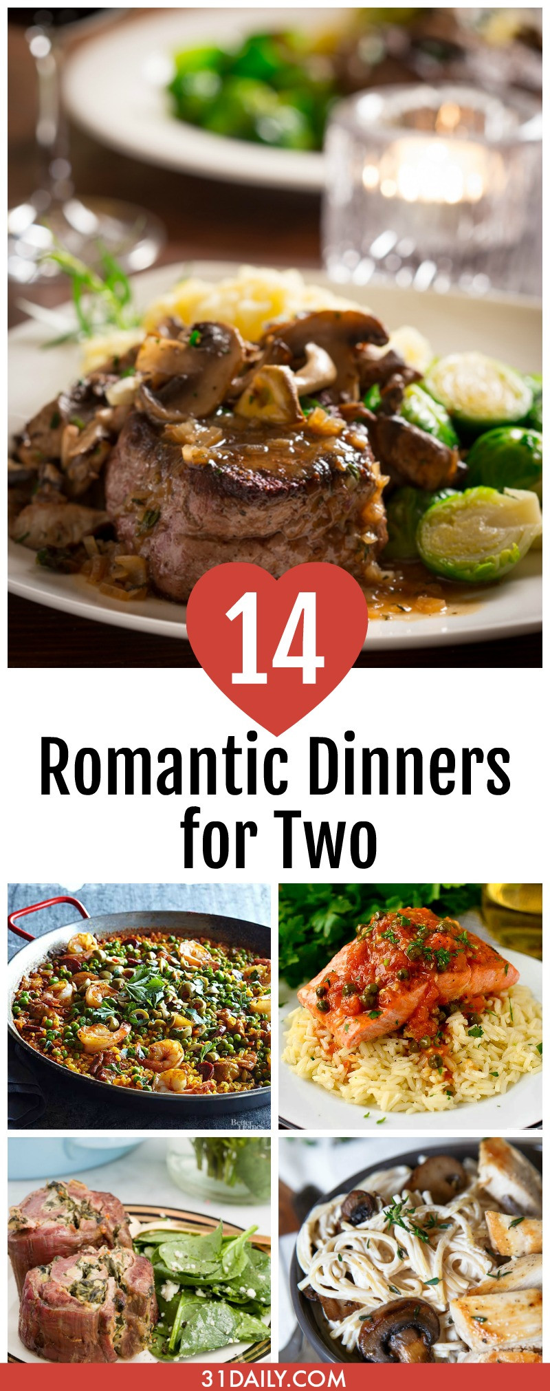 Romantic Dinners Recipes For Two
 14 Romantic Dinner Recipes for Two 31 Daily