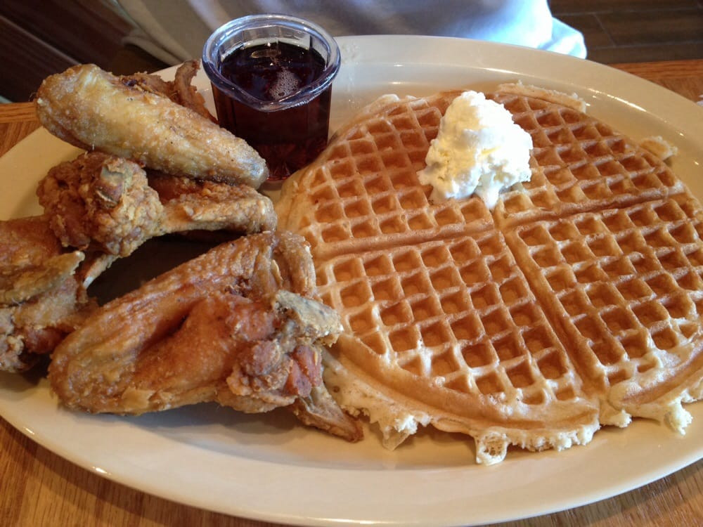 Roscoe'S Chicken And Waffles Anaheim
 Obama Special 3 chicken wings & 1 waffle added an