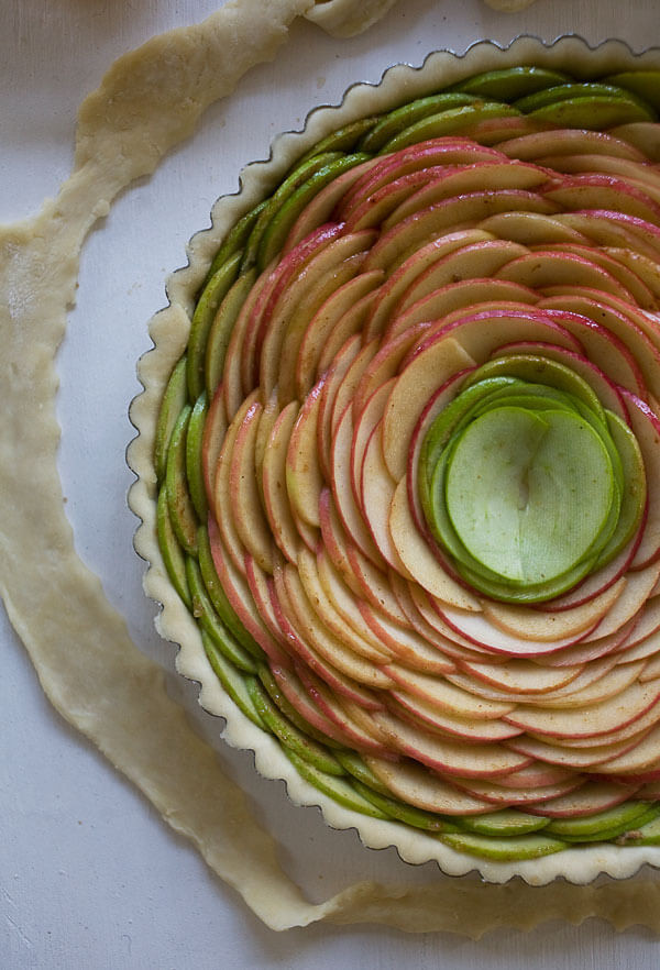 Rose Apple Pie
 Rose Apple Pie with Bourbon Glaze – A Cozy Kitchen