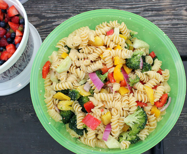 Rotini Pasta Salad
 Rotini Pasta Salad with Broccoli Florets and Bell Peppers