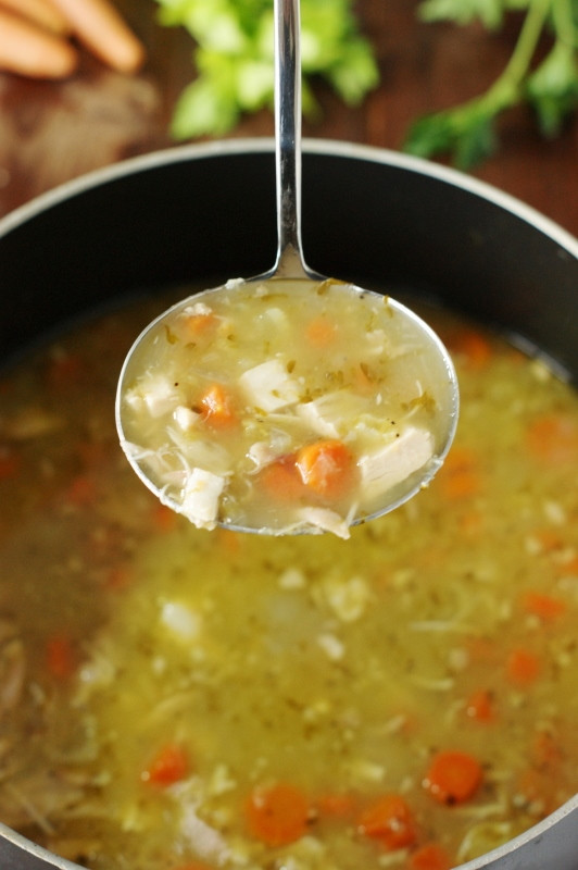 Rotisserie Chicken Soup
 Leftover Rotisserie Chicken Soup