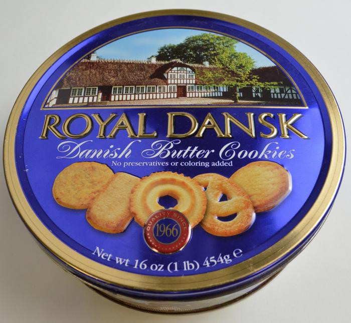 Royal Dansk Danish Butter Cookies
 Royal Dansk Danish Butter Cookies 16 Oz Tin 7 5" Round