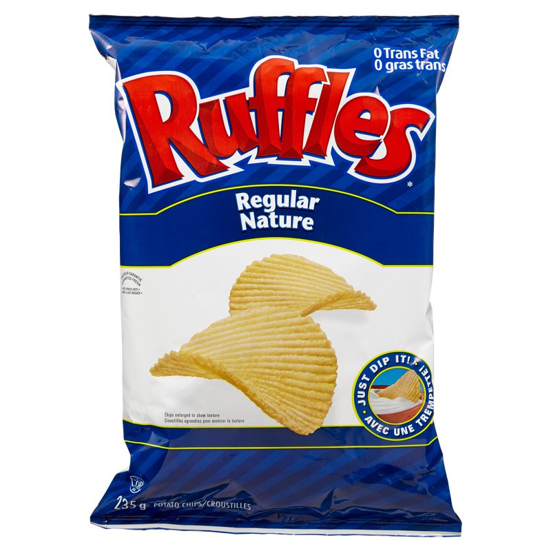 Ruffles Potato Chips
 Frito Lay Ruffles Potato Chips Regular 220g