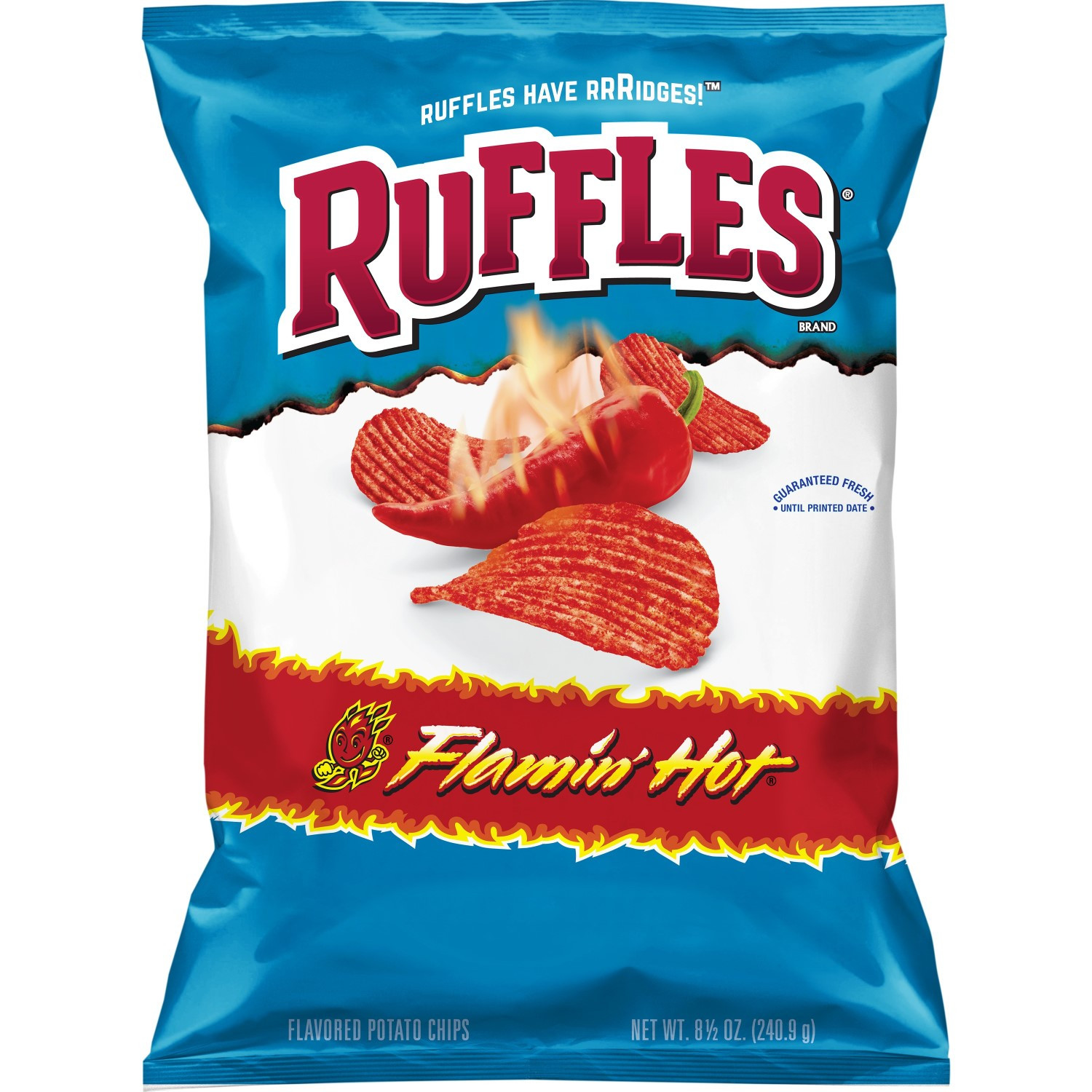 Ruffles Potato Chips
 Ruffles Potato Chips Flamin Hot 8 5 Oz