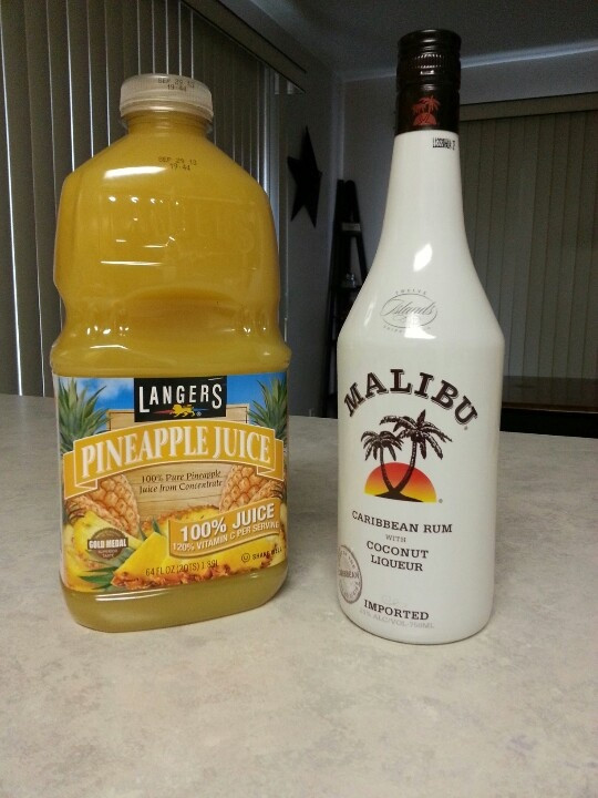 Rum And Pineapple Juice Drinks
 Pineapple Malibu Drink 4oz of coconut rum 8oz of pinapple