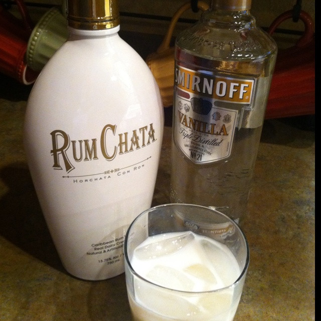 Rum Chata Drinks
 Rum Chata and vanilla vodka excellent with coffee vodka