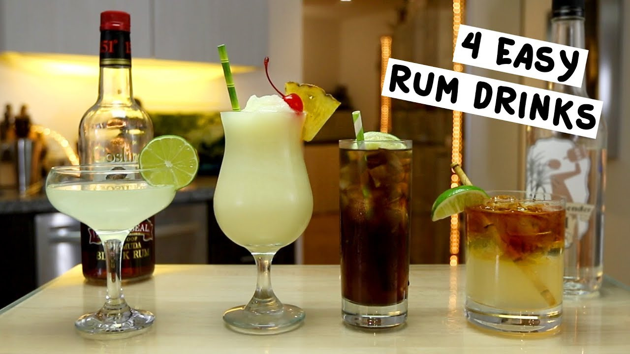 Rum Drinks Simple
 Four Easy Rum Drinks