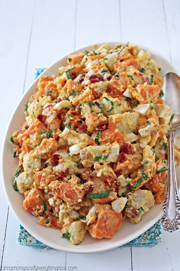 Russet Potato Recipes
 Russet and Sweet Potato Salad w Bacon