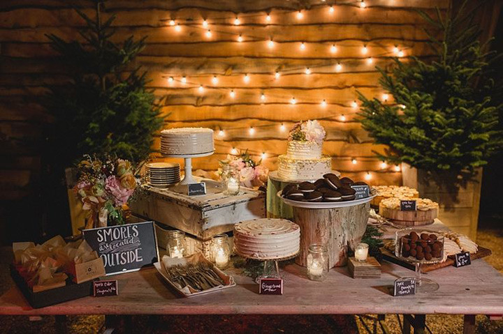 Rustic Dessert Table
 Rock n Rustic Wedding Dessert Tables & Displays Mon