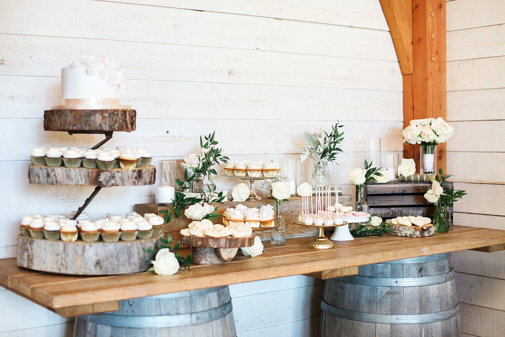 Rustic Dessert Table
 Beautiful rustic pastel hued wedding at the stunning Birds