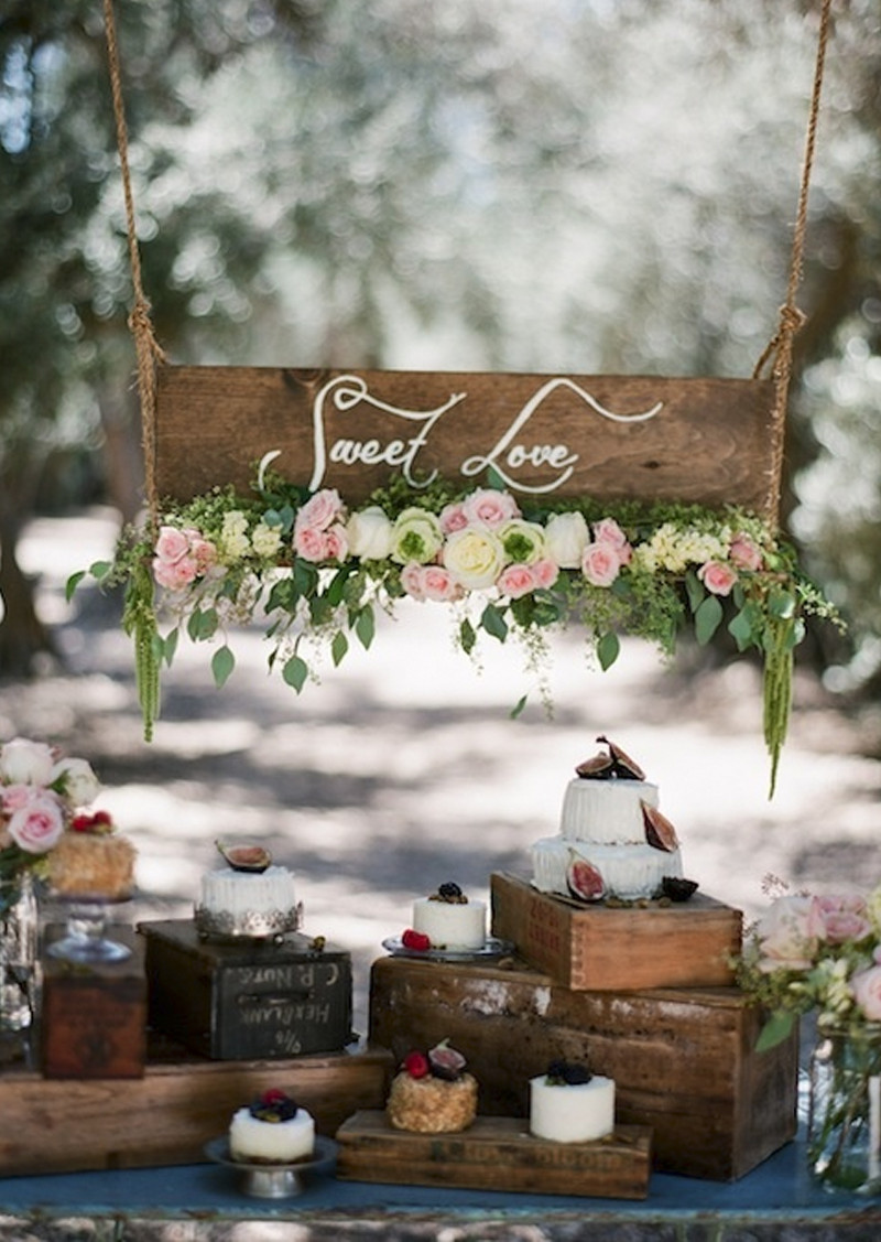 Rustic Dessert Table
 Savannah Wedding Planning and Bridal Boutique Ivory and