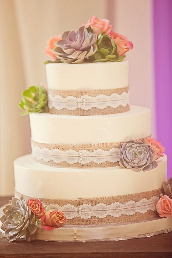 Rustic Wedding Cakes
 30 Burlap Wedding Cakes for Rustic Country Weddings