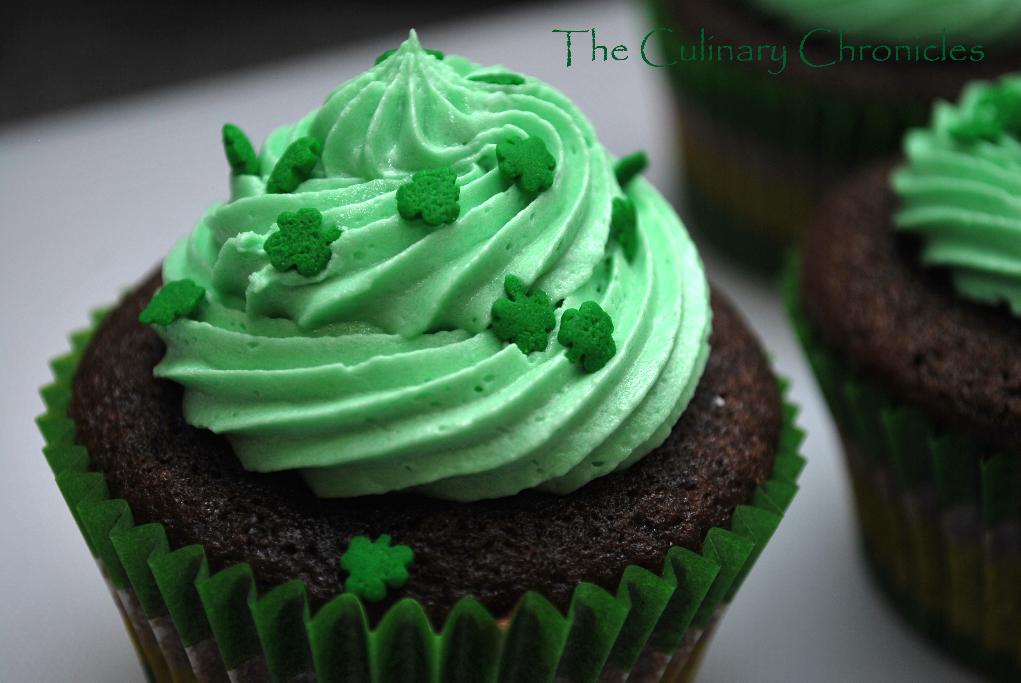 Saint Patrick Cupcakes
 Happy St Paddy’s Day Guinness Chocolate Cupcakes w