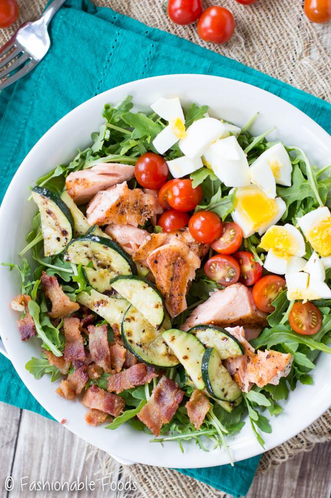 Salad With Salmon
 Grilled Salmon Cobb Salad