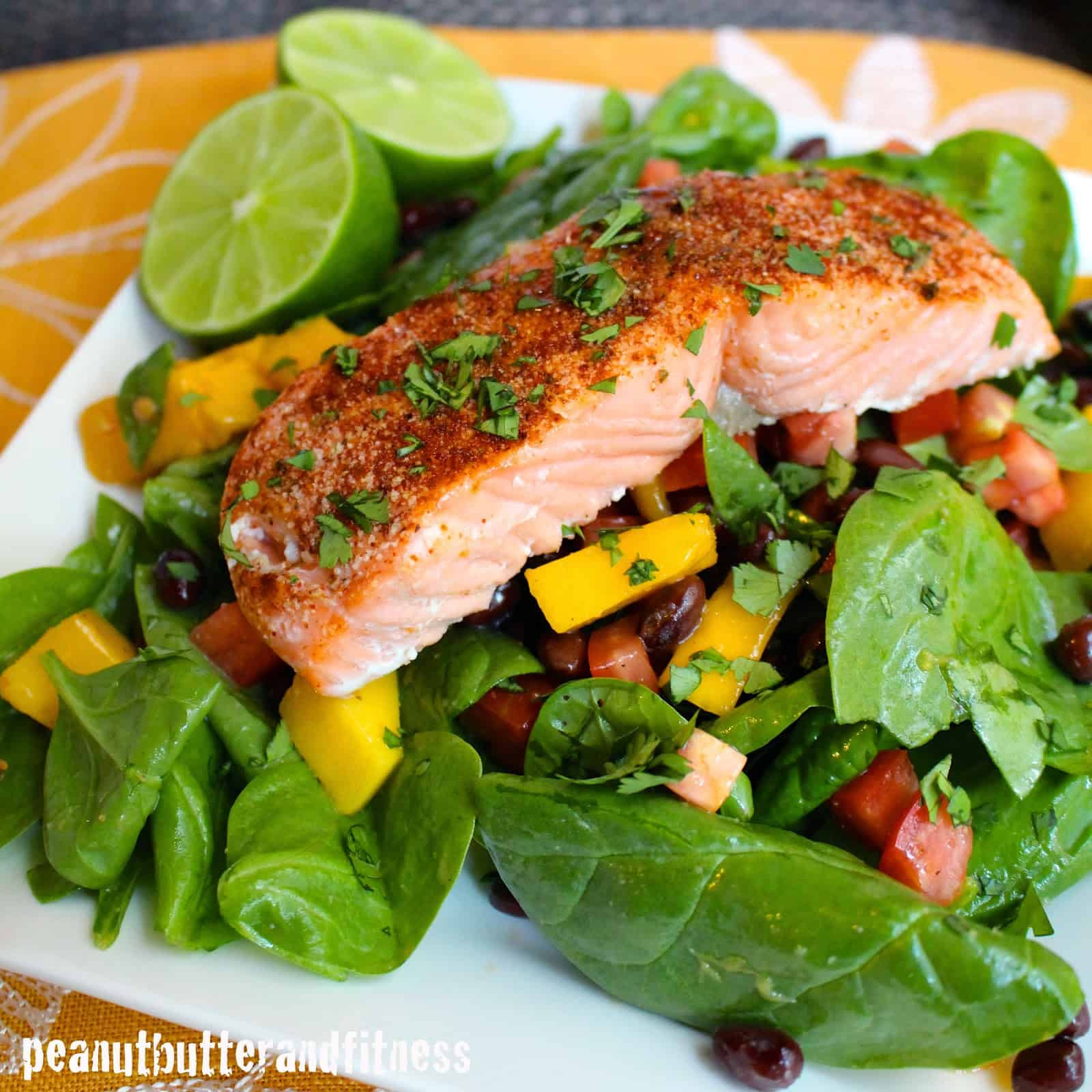 Salad With Salmon
 Chili Lime Salmon Salad and Meal Prep Ideas Peanut