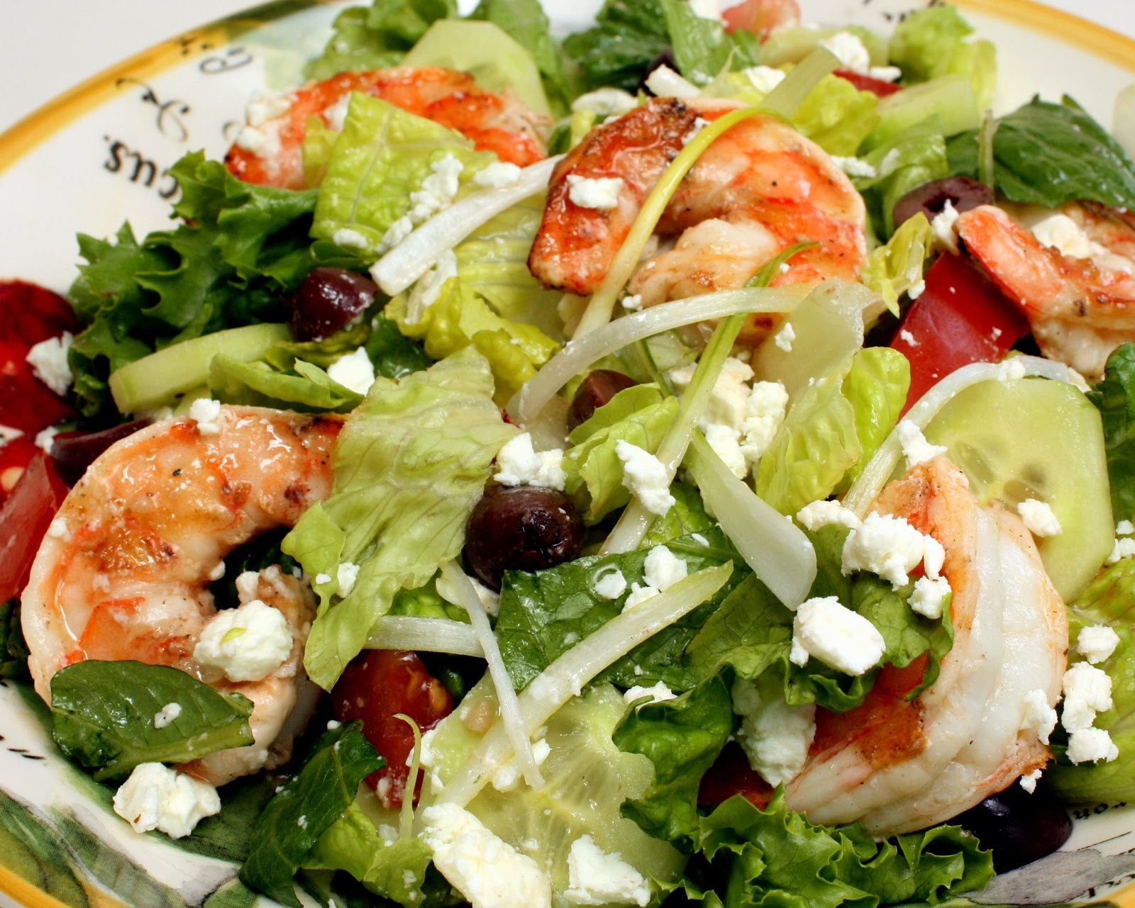Salad With Shrimp
 Mediterranean Shrimp Salad
