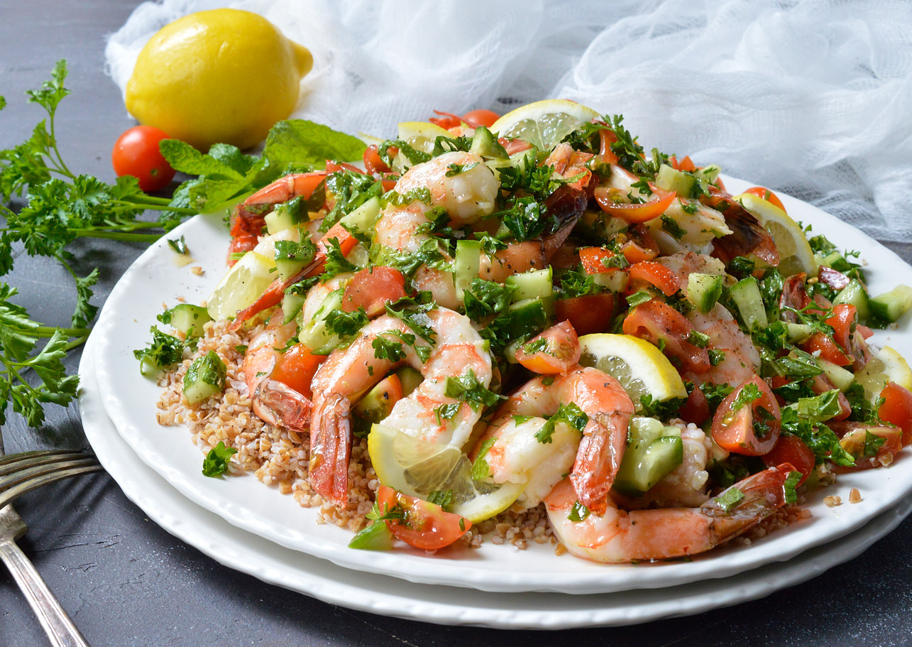 Salad With Shrimp
 Tabouli Shrimp Salad Recipe Whole30 WonkyWonderful