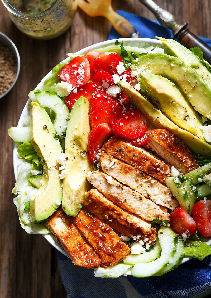 Salads For Dinner
 Grilled Chicken Salad Recipe with Avocado – strawberries