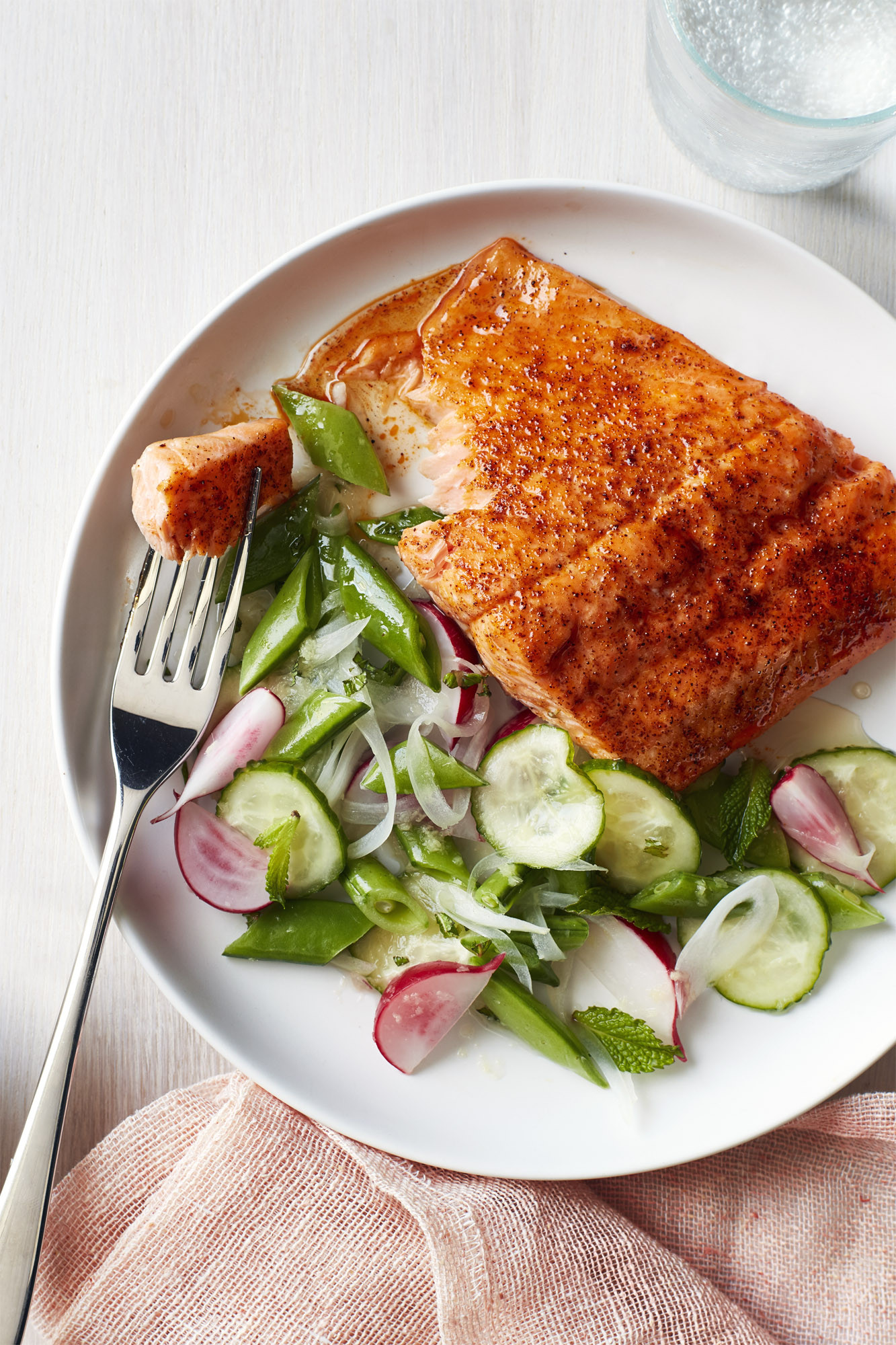 Salmon Dinner Ideas
 Best Roasted Blackened Salmon with Snap Pea Salad Recipe