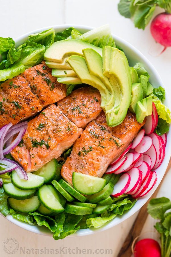 Salmon Salad Recipe
 Avocado Salmon Salad Recipe VIDEO NatashasKitchen