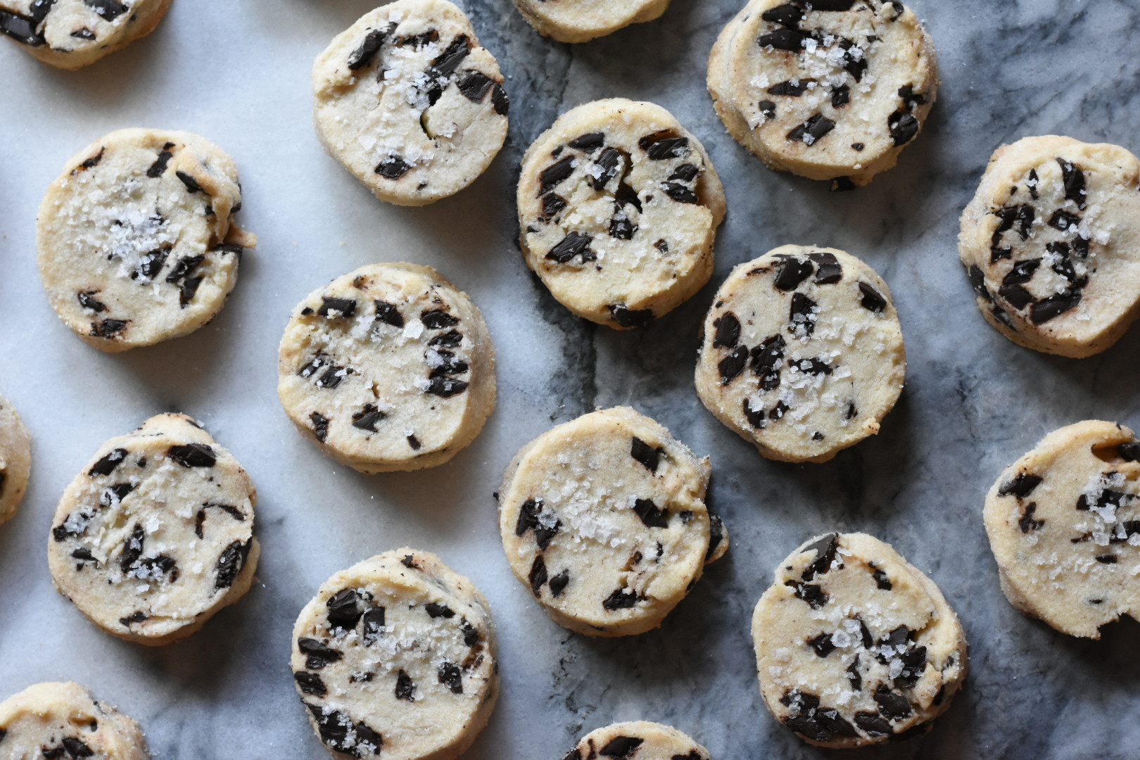 Salted Butter Chocolate Chunk Shortbread Cookies
 Salted Butter Chocolate Chunk Shortbread Cookies • baste