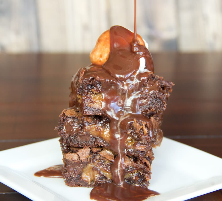 Salted Caramel Desserts
 Fudgy Salted Caramel Brownies chocolateparty