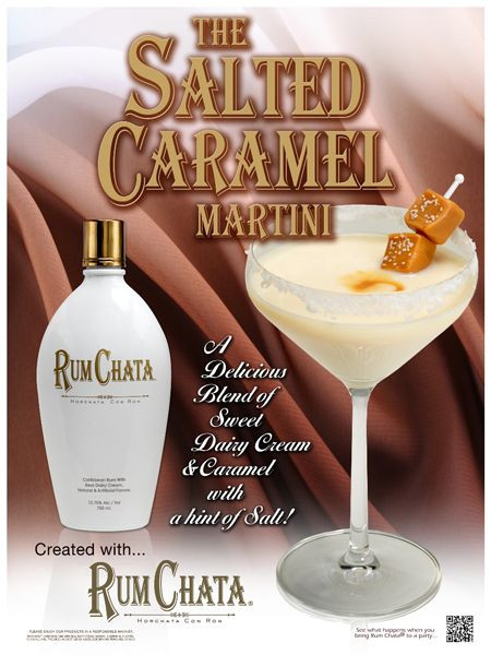 Salted Caramel Vodka Drinks
 Salted Caramel RumChata Martini 2 parts RumChata 1 part