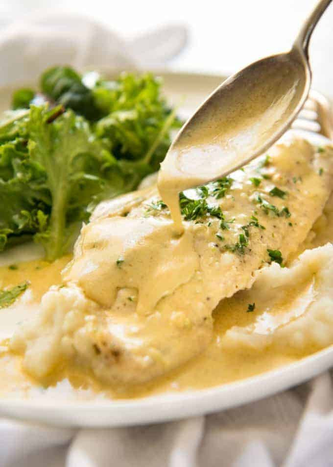 Sauces For Fish
 Baked Fish with Lemon Cream Sauce e Baking Dish