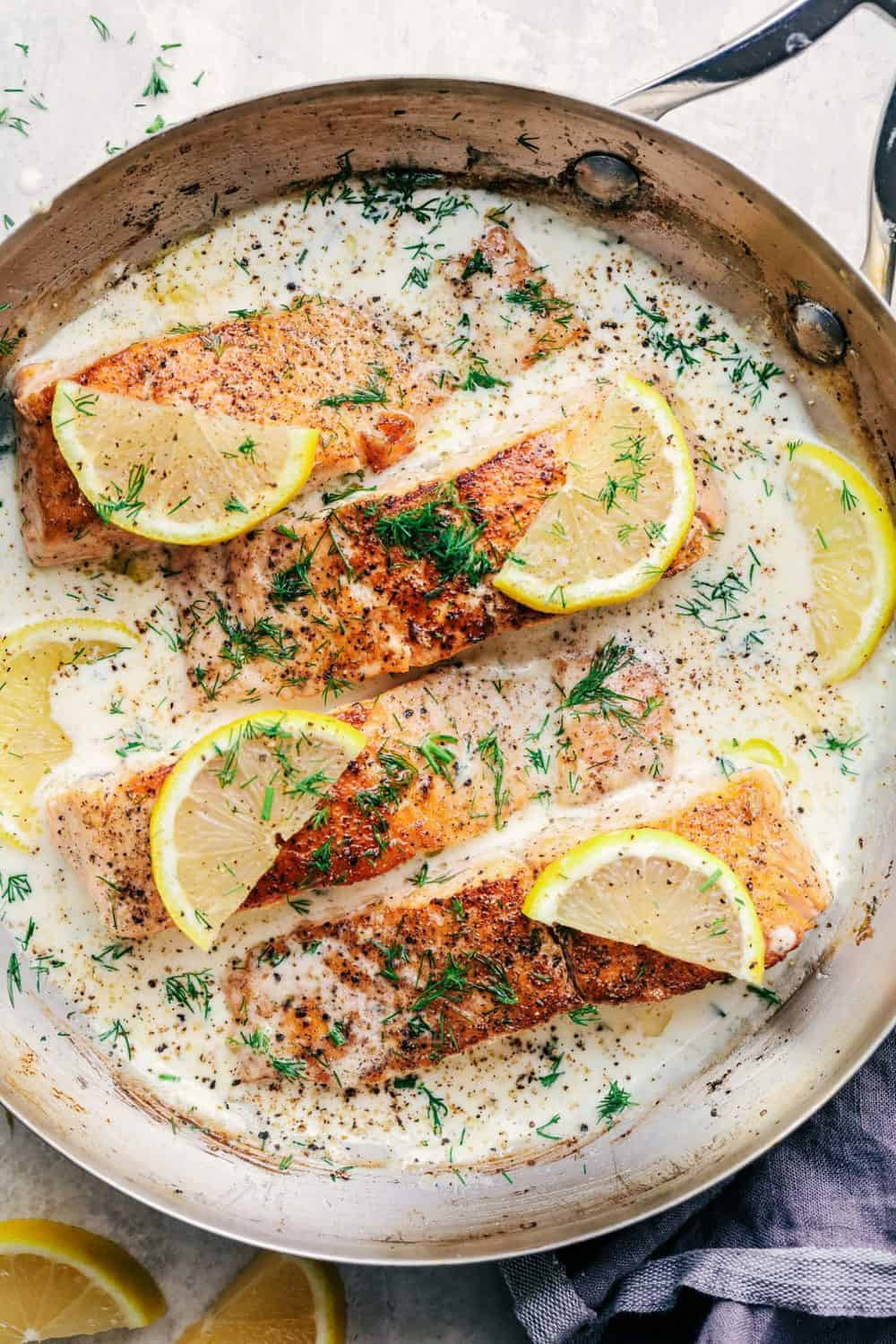 Sauces For Salmon
 Pan Seared Salmon with a Creamy Lemon Dill Sauce