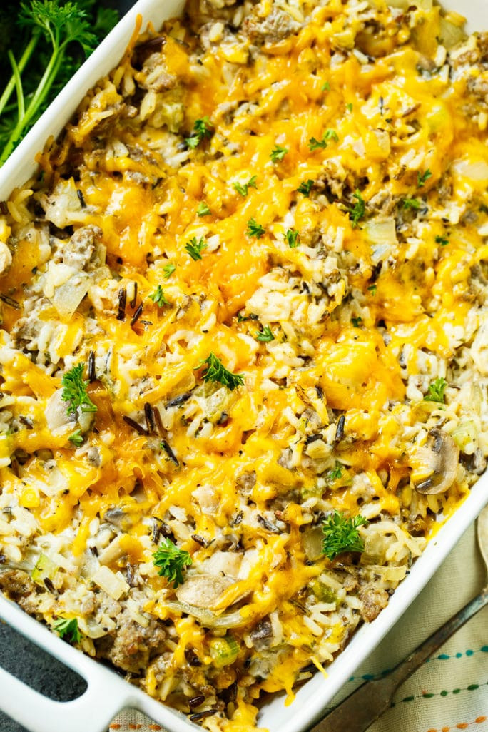 Sausage And Rice Casserole
 Sausage and Rice Dressing Casserole Spicy Southern Kitchen