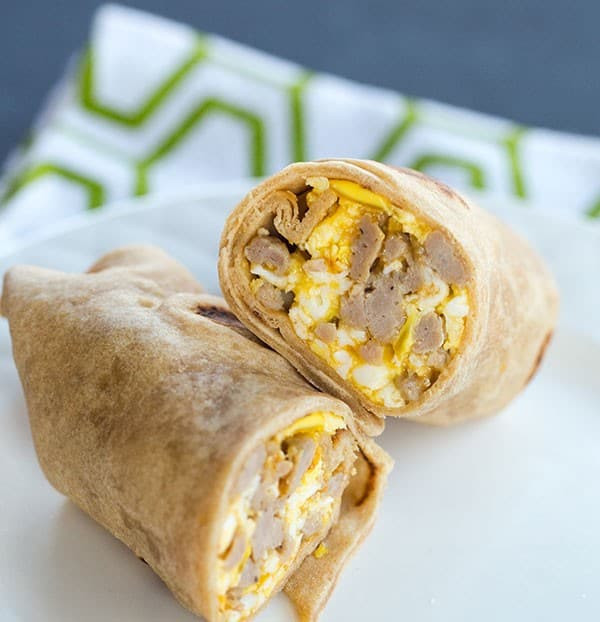 Sausage Breakfast Burrito Recipe
 Egg Sausage and Cheddar Breakfast Burritos