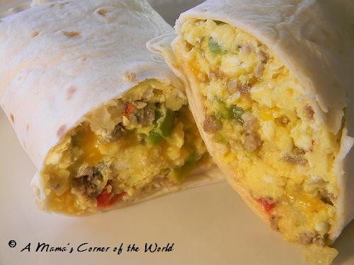 Sausage Breakfast Burrito Recipe
 Breakfast Burrito Recipe with Sausage A Mama s Corner of