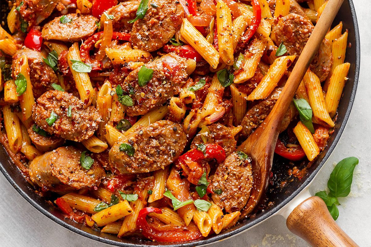 Sausage Dinner Ideas
 Sausage Pasta Skillet Recipe — Eatwell101