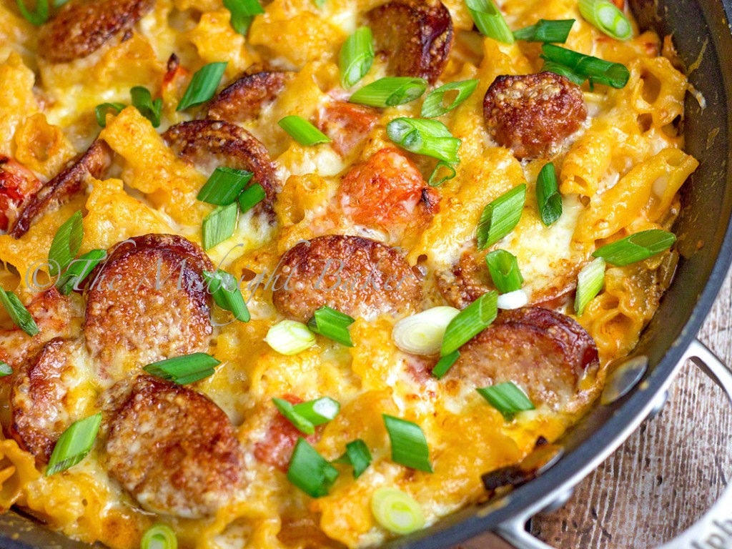 Sausage Dinner Ideas
 Creamy Mexican Pasta with Smoked Sausage Skillet Dinner