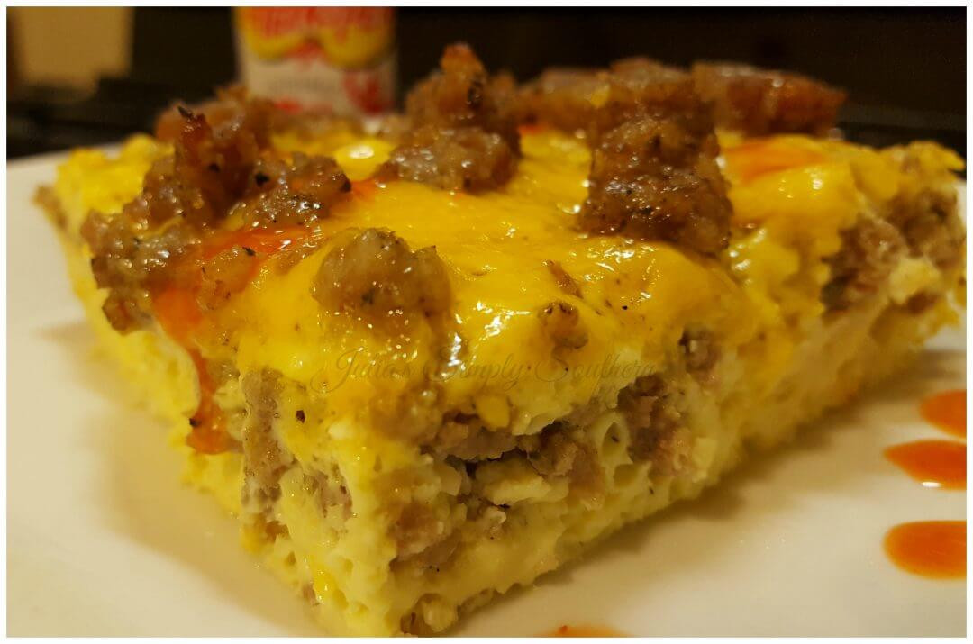 Sausage Egg And Cheese Casserole Without Bread
 Sausage Egg and Cheese Breakfast Casserole Julias Simply