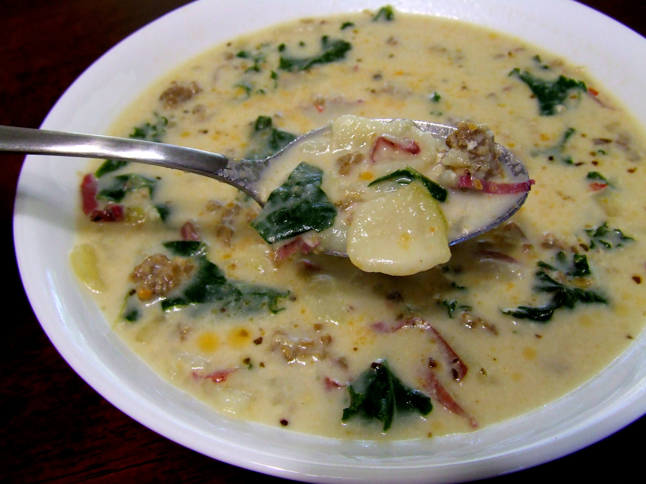 Sausage Potato Soup
 Spicy Sausage Potato and Kale Soup