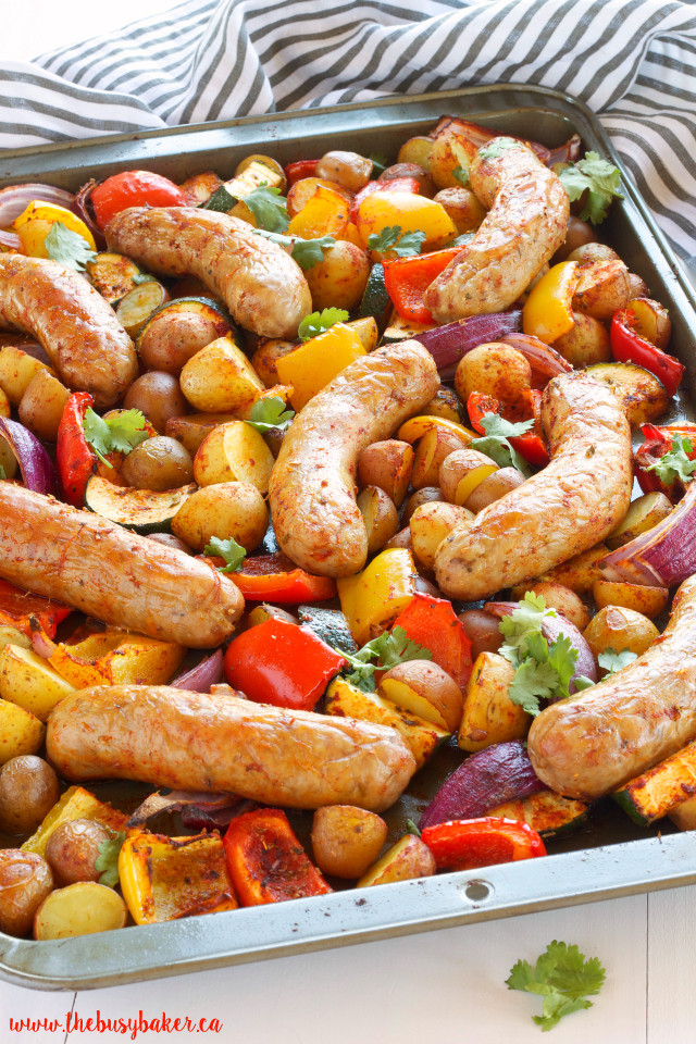 Sausage Recipes Dinner
 Italian Sausage Sheet Pan Dinner The Busy Baker