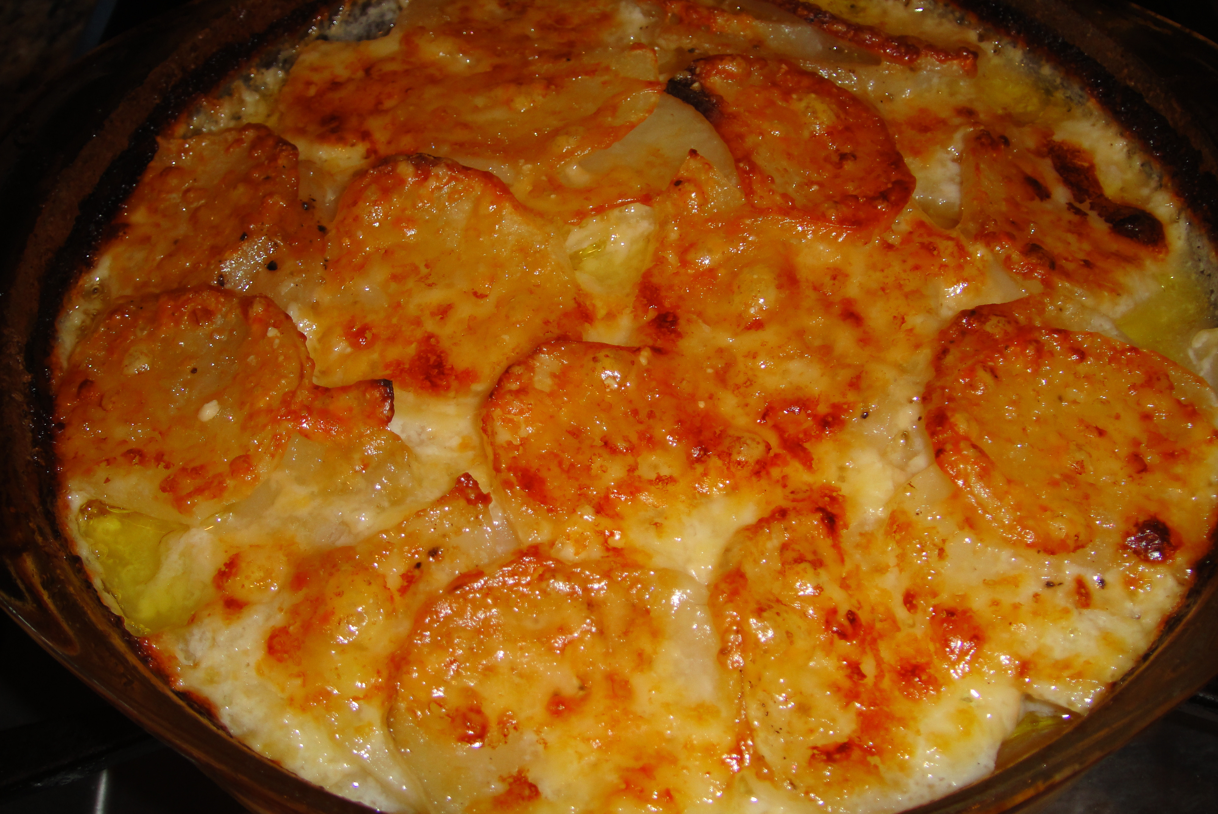 Scalloped Potatoes No Cheese
 Scalloped Potatoes with Three Cheeses