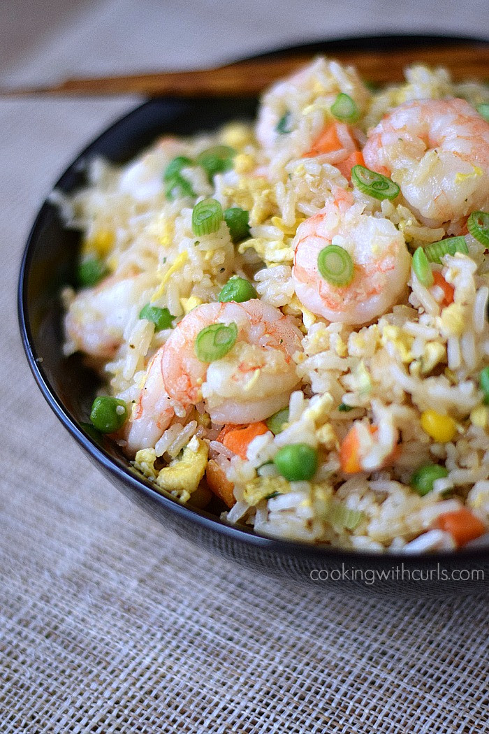Seafood Fried Rice
 Cilantro Lime Shrimp Cooking With Curls