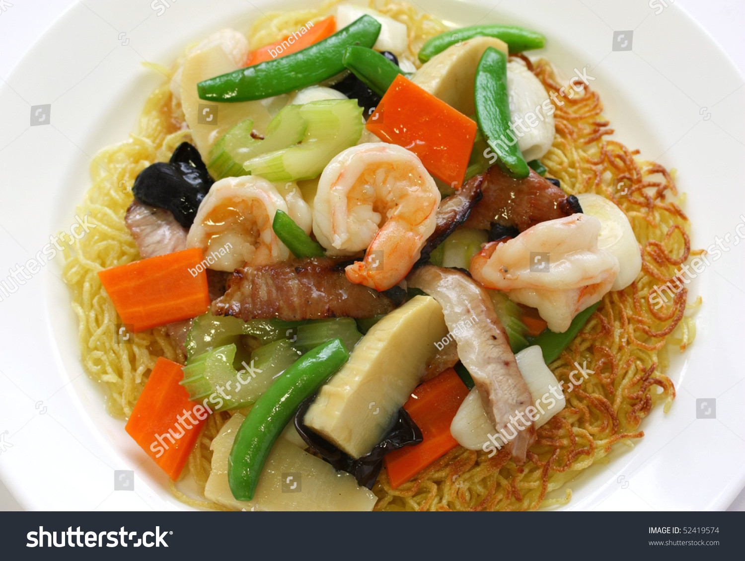 Seafood Pan Fried Noodles
 Pan Fried Noodles With Seafood Stock