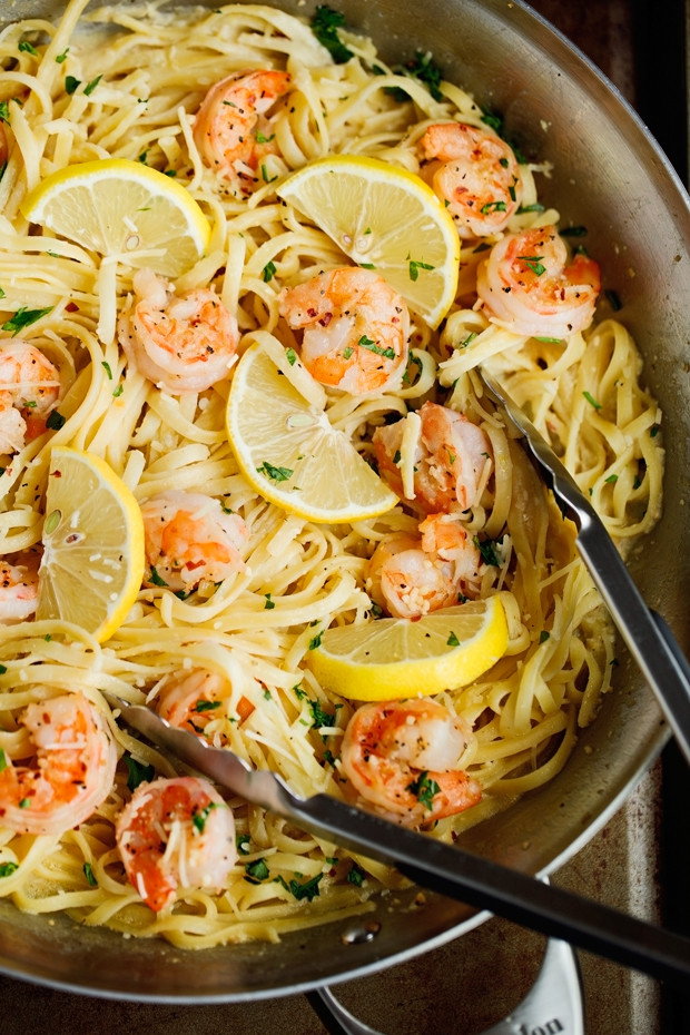Seafood Pasta Sauces
 Shrimp Pasta with Lemon Cream Sauce