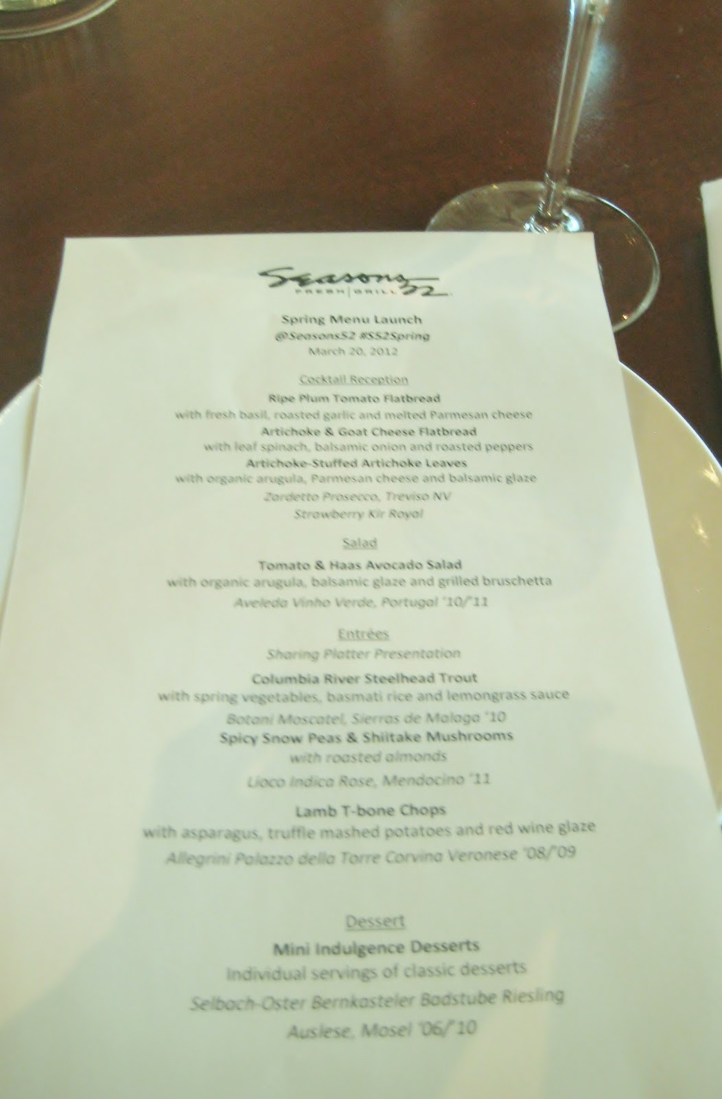 Seasons 52 Dinner Menu
 food musings gathering atlanta fiddlehead foraging