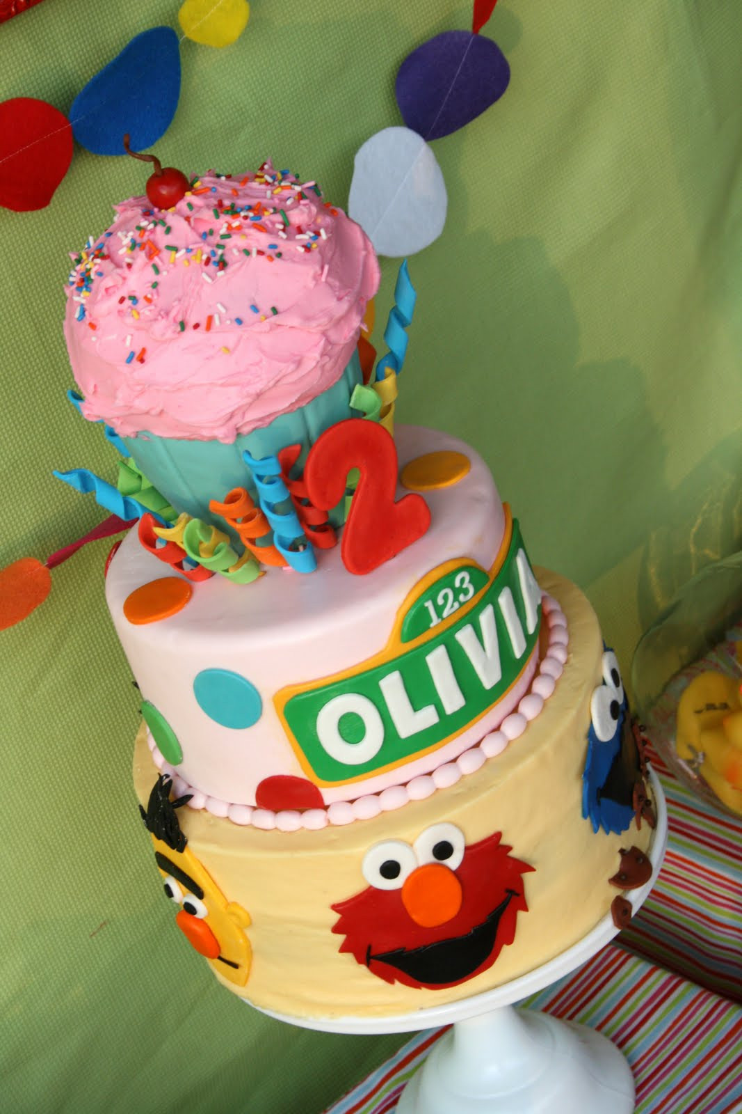 Sesame Street Birthday Cake
 And Everything Sweet Olivia s Sesame Street Party