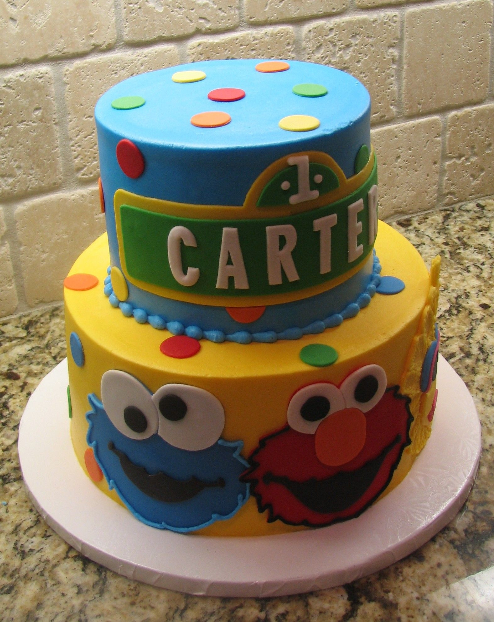 Sesame Street Birthday Cake
 Sesame Steet First Birthday CakeCentral