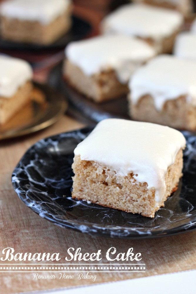 Sheet Cake Recipes
 Banana sheet cake with cream cheese frosting recipe