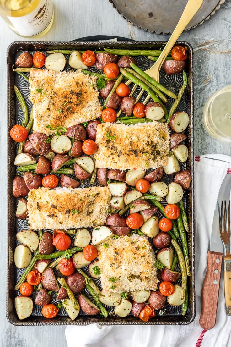 Sheet Pan Dinner
 Sheet Pan Honey Mustard Crusted Salmon The Cookie Rookie